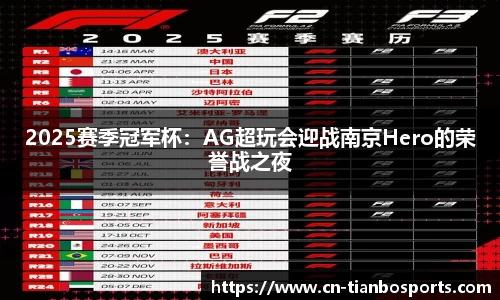 2025赛季冠军杯：AG超玩会迎战南京Hero的荣誉战之夜